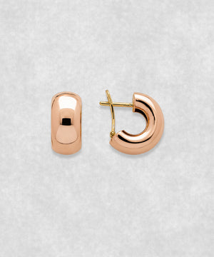Shell earrings in 18K rose gold – sculptural seashell-inspired fine jewelry earrings