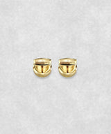 Back view of gold-plated tourbillon cufflinks – moving flywheel design with Maison Davis engraved clasp